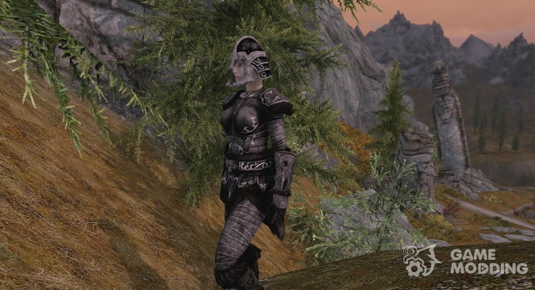 Доспехи черного волка с Эбонитовым кузнечным перком для TES V: Skyrim