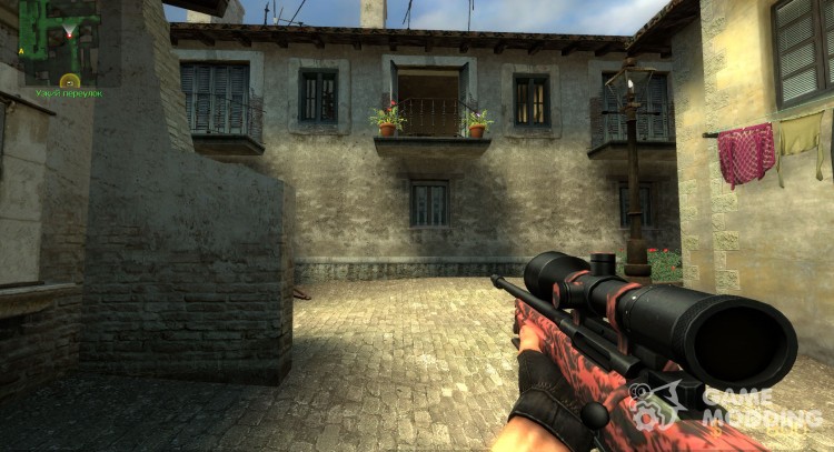 AWP Red Tiger MW2 for Counter-Strike Source