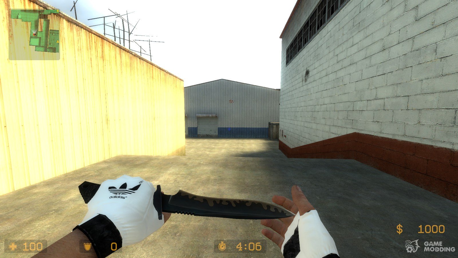The map Dust II from CS:GO 2012 for Counter-Strike Source
