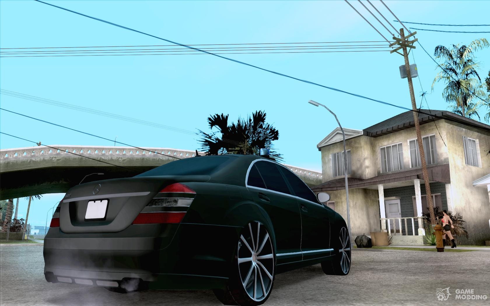 Mercedes-Benz S500 с мигалками для GTA San Andreas