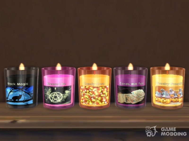 Waxsim Candles Halloween Set For Sims 4