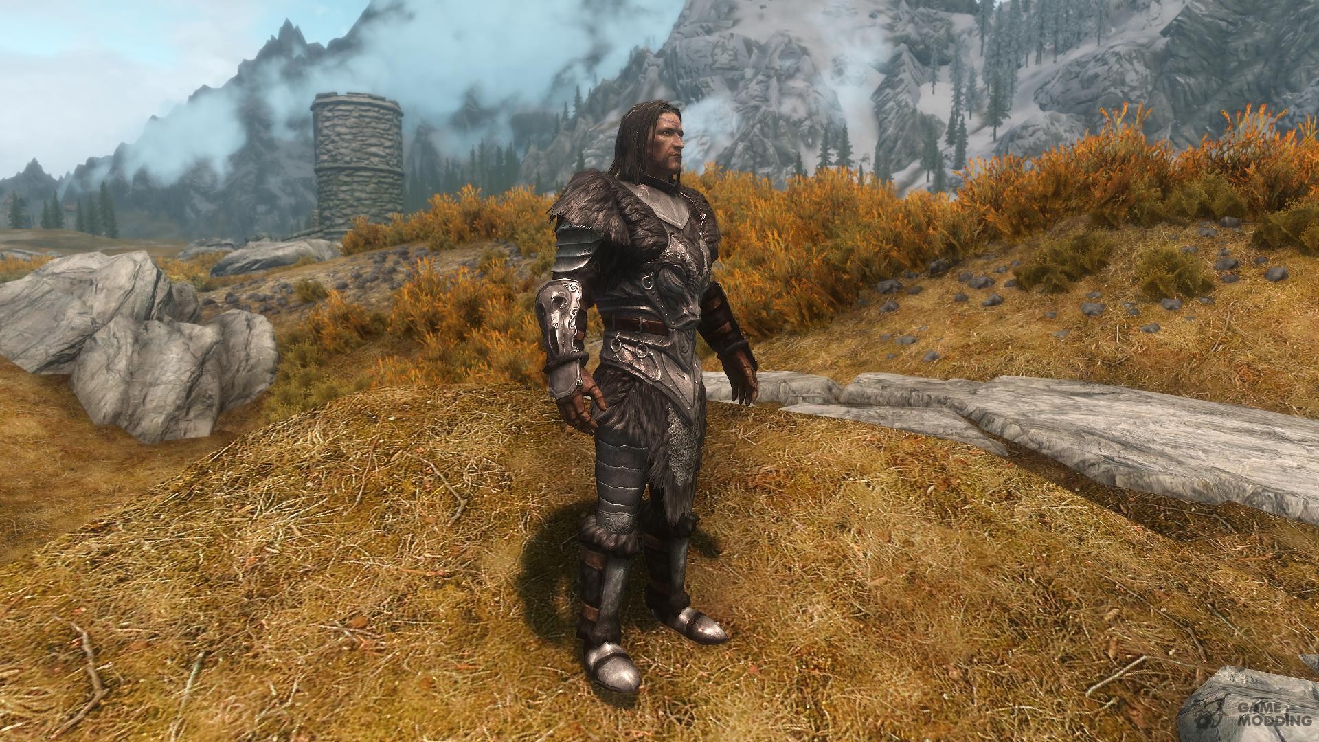 wolf knight armor skyrim mod mod, wolf themed retexture of faraam comfy kni...