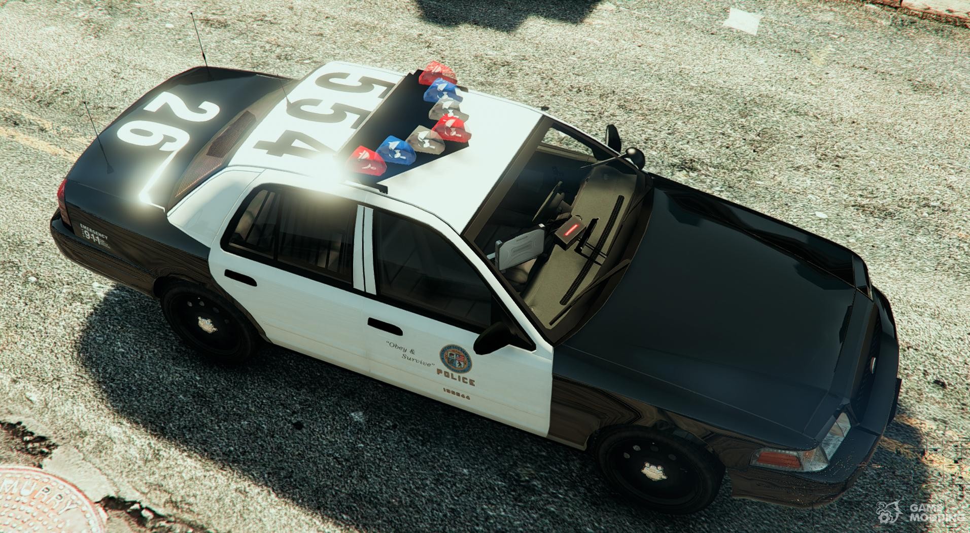 Download Police Crown Victoria Federal Signal Vector for GTA 5
