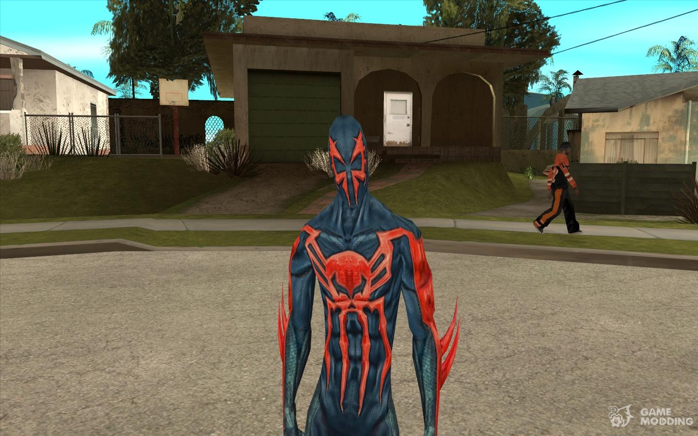 Гта сан мод на человека паука. 2099 Человек паук ГТА. Человек паук GTA San Andreas. Spider man 2099 Skin for GTA. Человек паук 2099 игра.