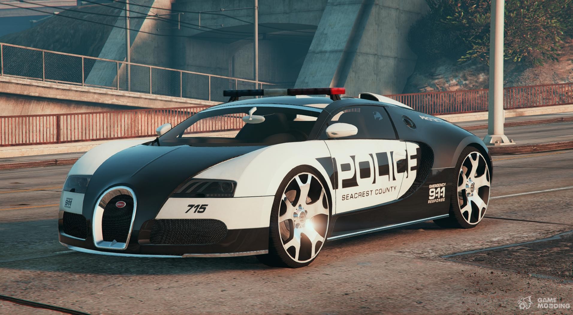 police car bugatti veyron