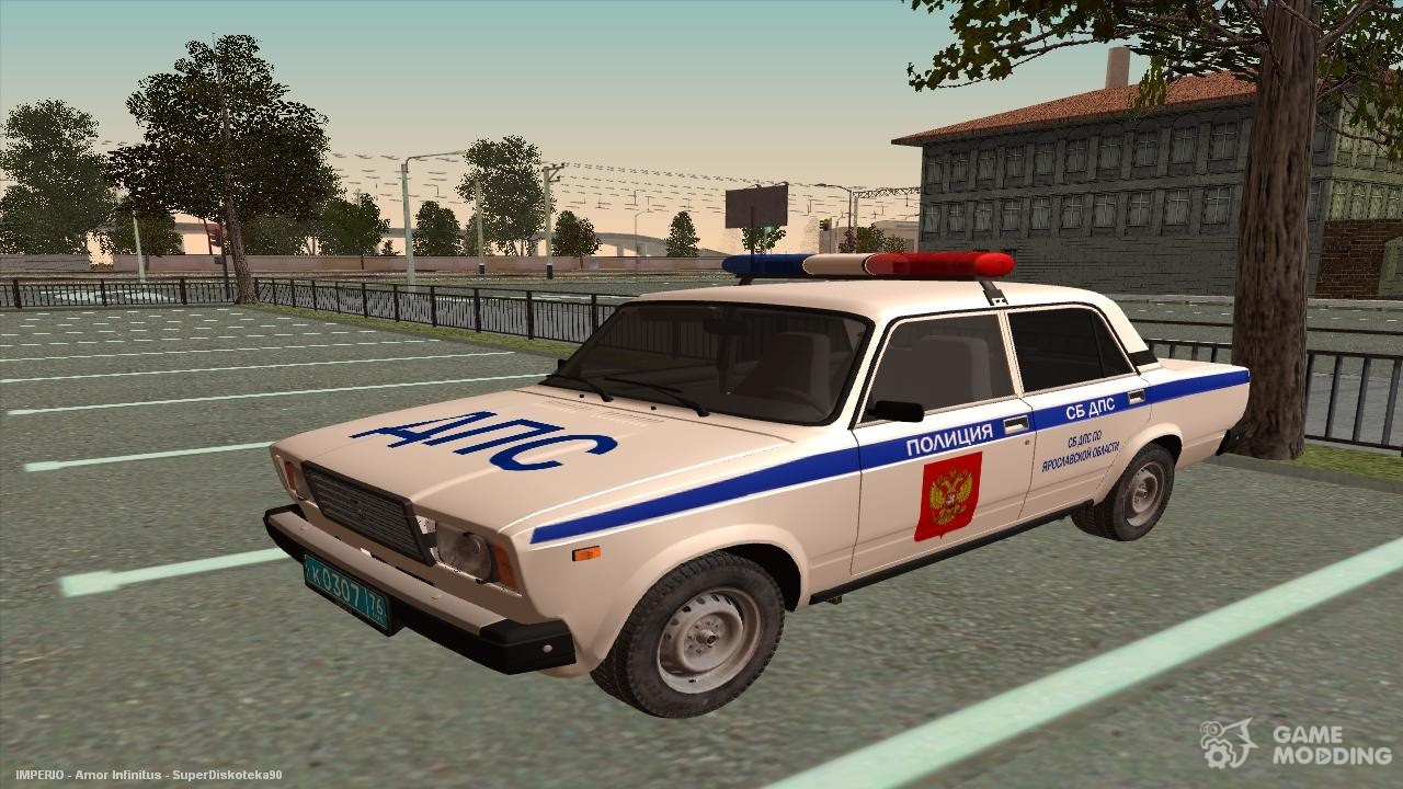 Игры машины шестерки. ВАЗ 2107 полиция GTA sa. ВАЗ 2105 ДПС крмп. ВАЗ 2107 Police GTA.