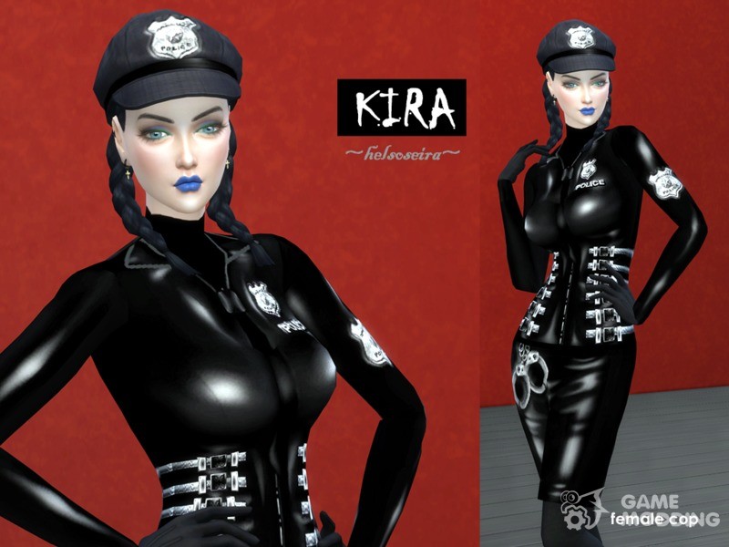 KIRA-Policewoman Cap for Sims 4