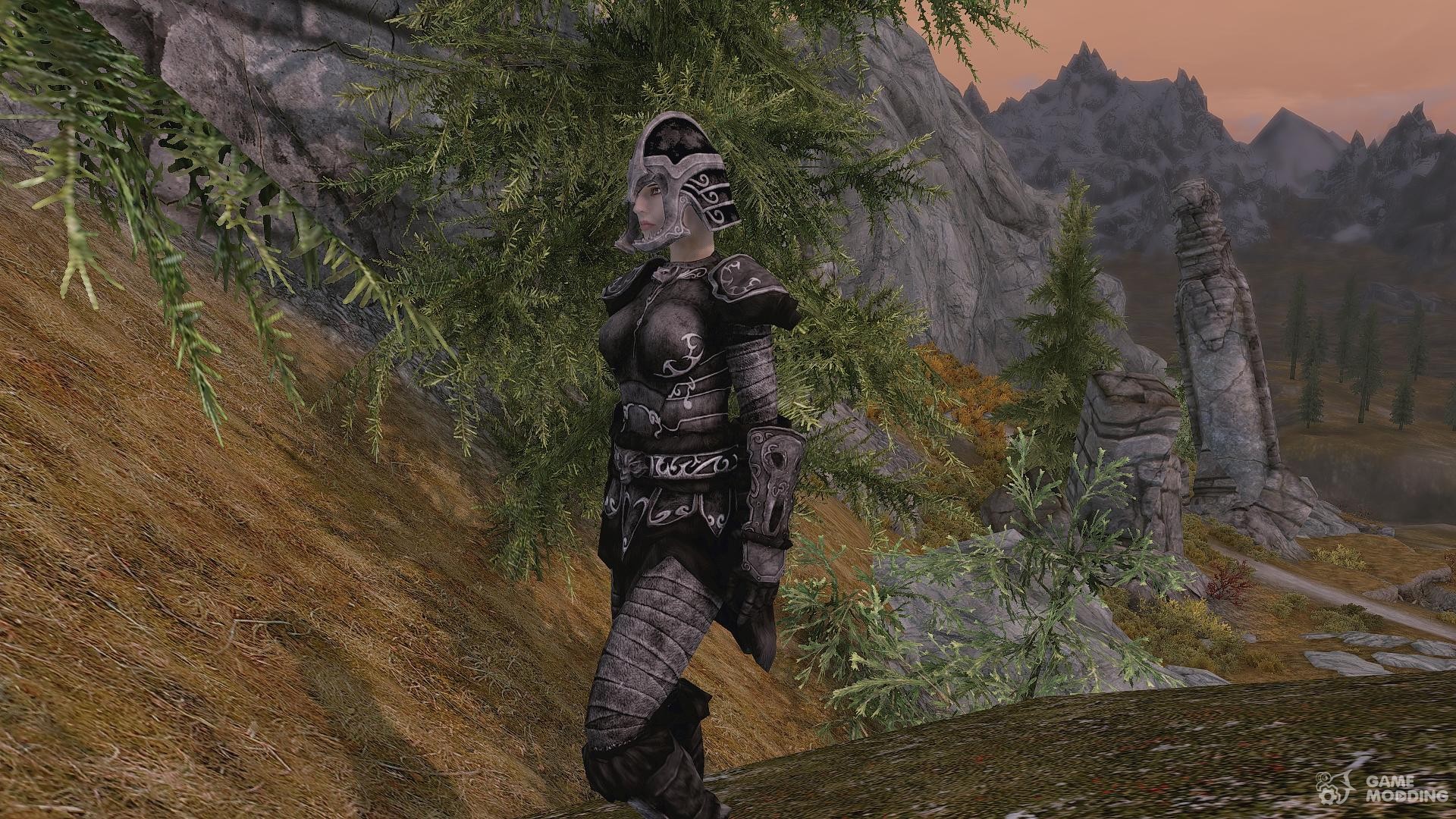 Ebony Wolf Armor with Ebony Smithing for TES V: Skyrim.
